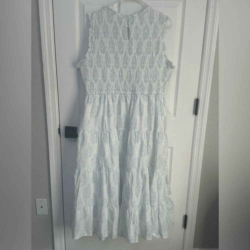 Women's Ivy Society Social Crown Ivy The Newport Dress 100% Cotton Size 16 White - Picture 8 of 10
